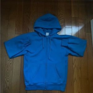 Aritzia Blue Cozy Fleece Boyfriend Zip 2xs